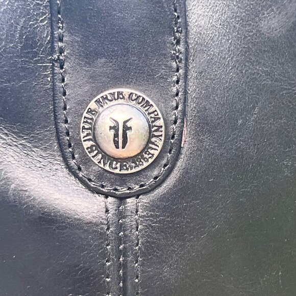 FRYE Melissa Button 2 Black Tall Leather Inside Zip Riding Boots Size 7.5 B - Picture 8 of 8